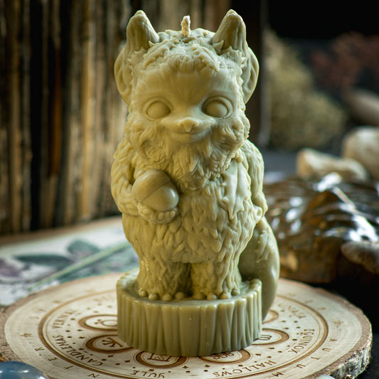 Yule Nature Sprite Spell Candle - Guardian