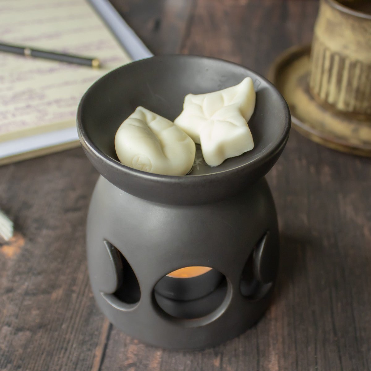 Ceramic Moon Oil Burner - Langtree Botanics